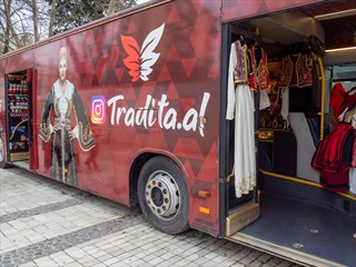 Witzig ein Shop im Bus
